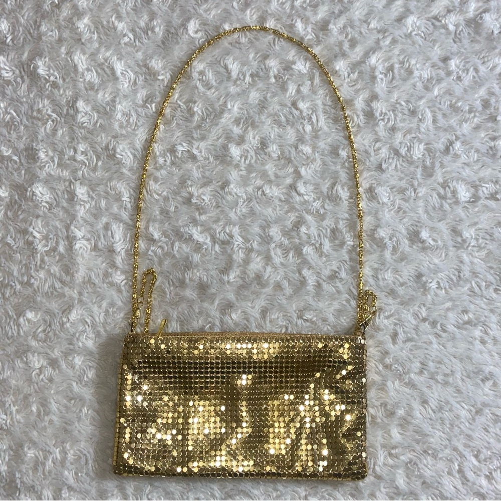Britney Spears Gold Chainmail Shoulder Bag Clutch